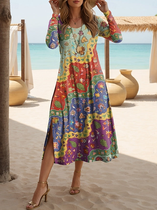 Women's Midi Dress T Shirt Dress Tee Dress Casual Daily