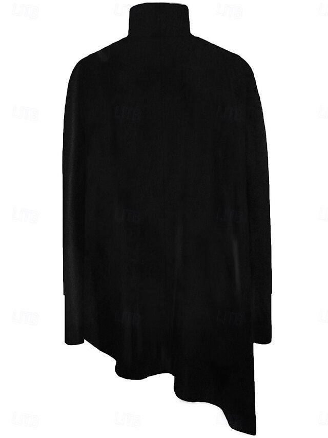 Women's Blouse Asymmetric Hem Solid Color Stylish Basic