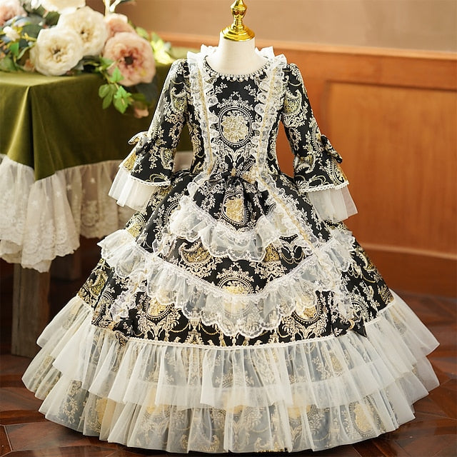 Gothic Party Rococo Costume Inspired Masquerade Dress Vintage