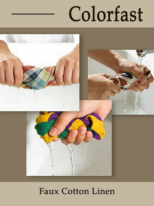 Women's Shirt Blouse Faux Cotton Linen Floral Casual Short