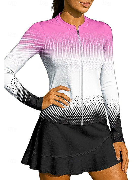 Women's Gradient Sport Shirt Tennis Shirt Tennis Top Long
