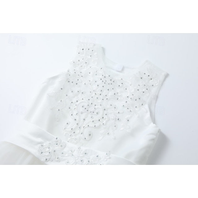 Dress Kids Girl Girls' Flower Sleeveless Wedding