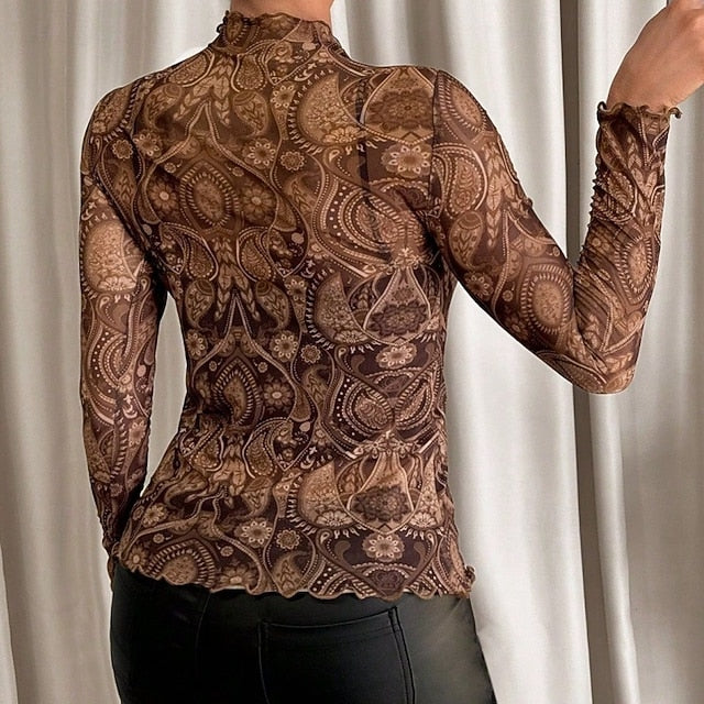 Women's Blouse Print Floral Leopard Stylish Sexy Classic