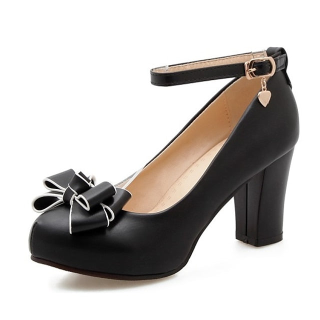 PU Lolita Shoes Heel Daily Girls' Cosplay Heels