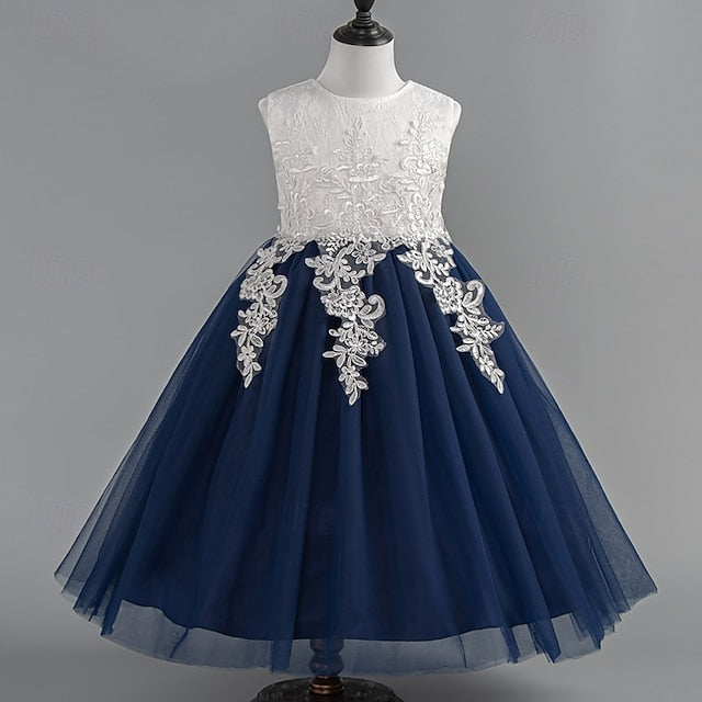 Sleeveless Party Special Floral Dress Kids Girls' Wedding