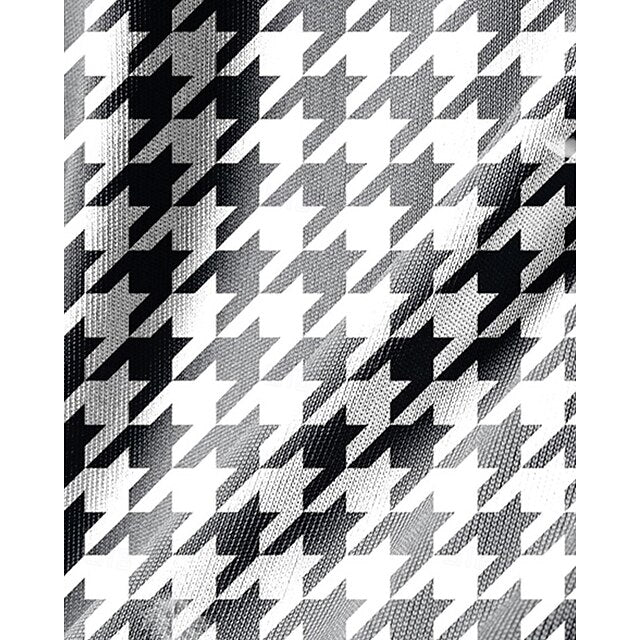Women's Houndstooth Sport Shirt Golf Polo Shirt Tennis