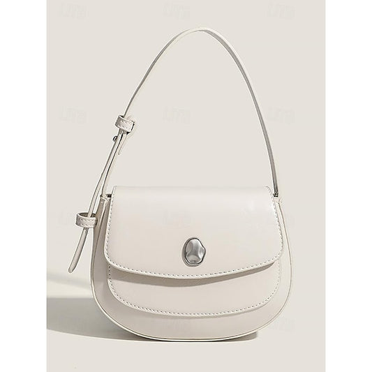 Small White Shoulder Chic for Stylish Women Leather - Bag
