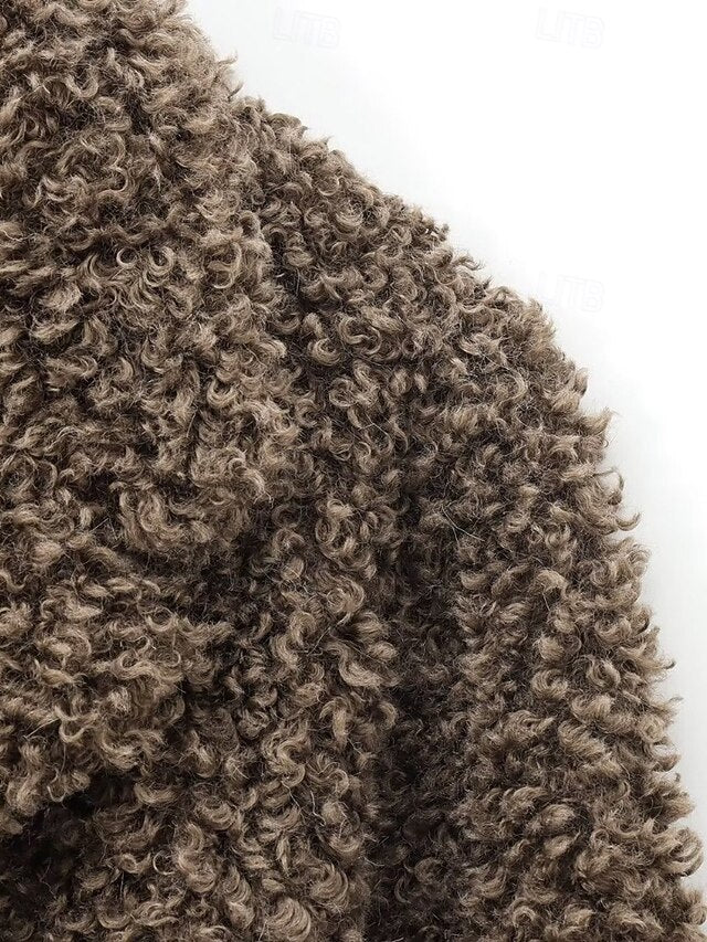 Teddy Women's Warm Faux Comfortable Fur Furs Coat