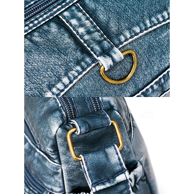 Crossbody Women's Vintage Faux Leather with Brown Bag