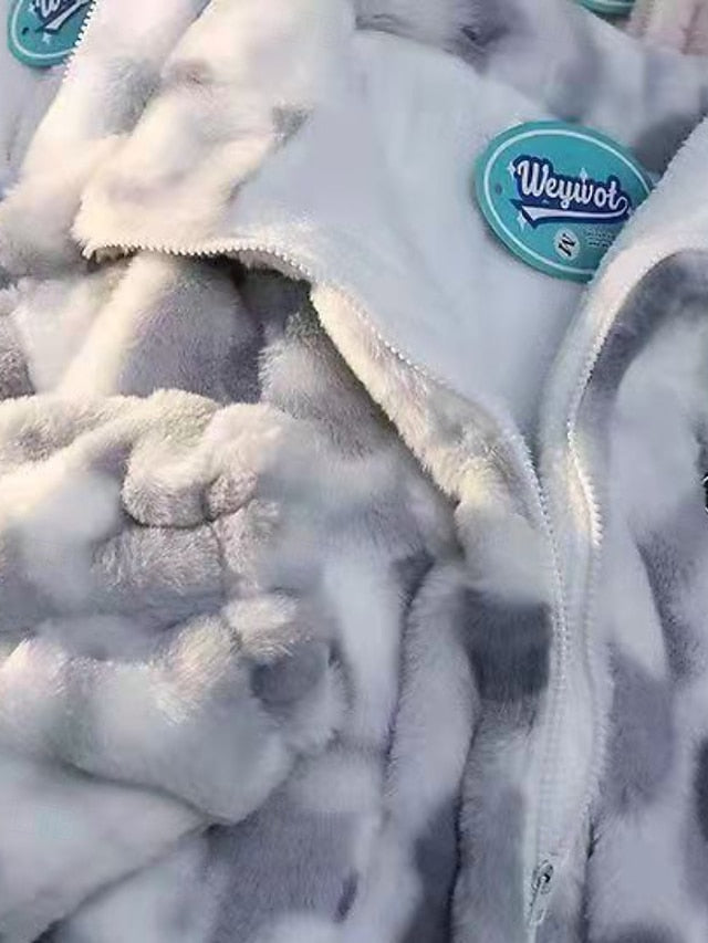 Jacket Faux Fur Coat Teddy Women's Warm Fleece