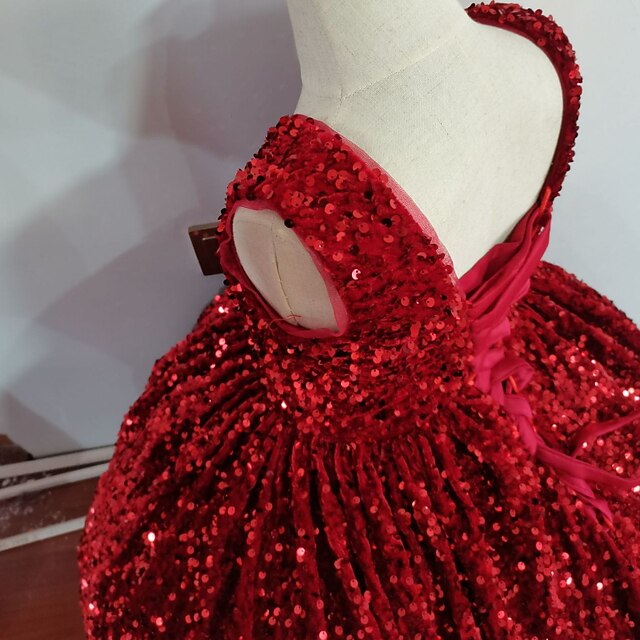 Sleeveless Flower Dress Girl 3D Solid Colored Girls'