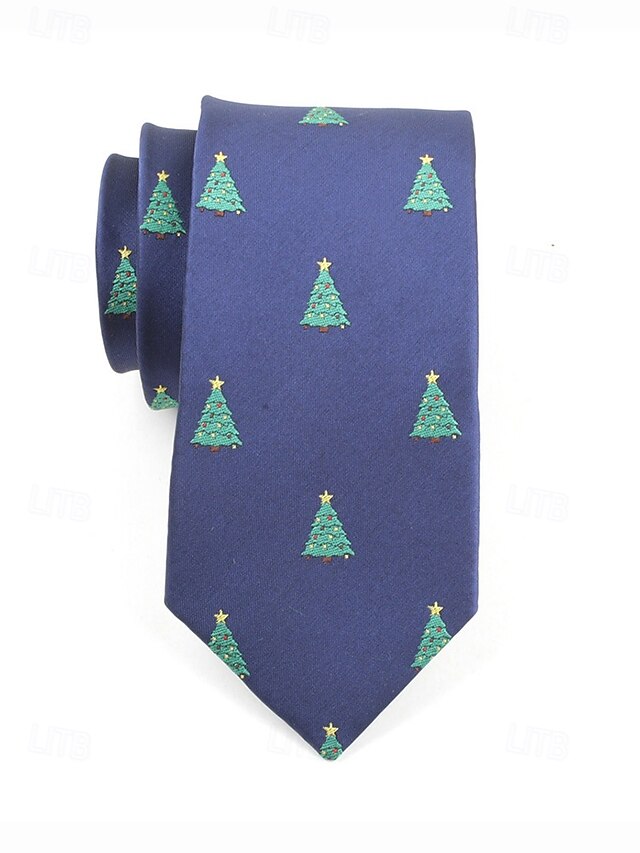Necktie Christmas Santa Men's with