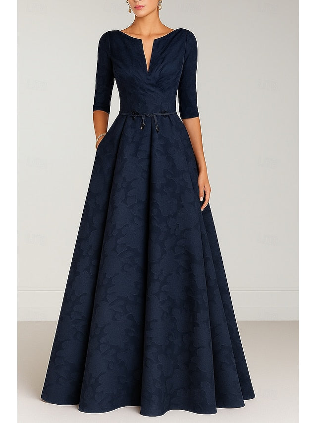 A-Line Burgundy the of Elegant Bride Gown Evening Blue Mother