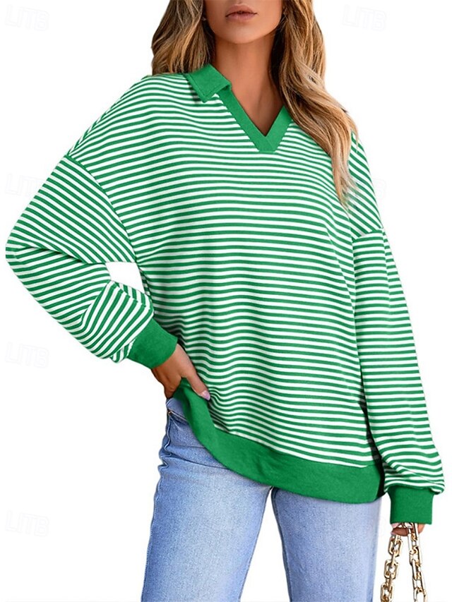 Women's T Shirt Tee Top Striped Fashion Stylish Classic