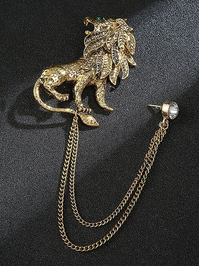 Lapel with Brooch Christmas Men's Pin Deer