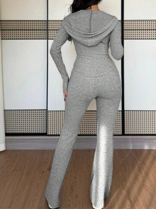 Women's Two Piece Sets Pants Sets Bolero Top Long Sleeve