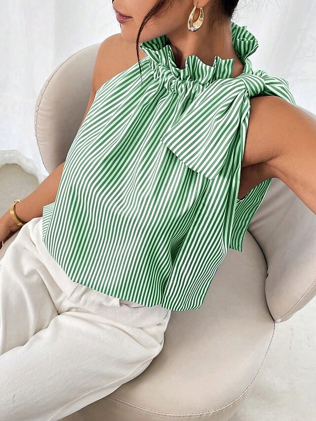 Women's Camisole Tank Top Print Striped Daily Casual
