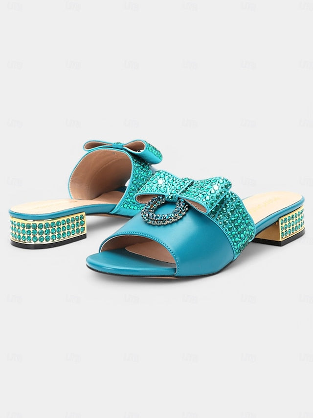 – with Clutch Sandals Gold Flat Rhinestone Bow Matching