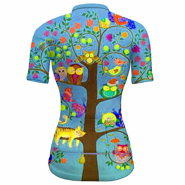 Women's Cycling Jersey Graphic Plants Short Sleeve Bike