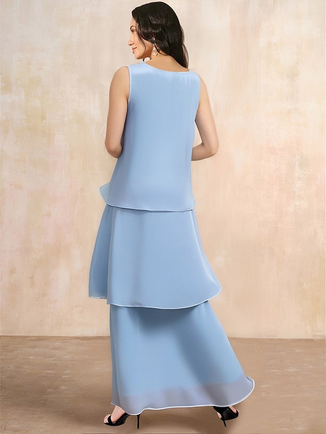 Sheath Column Ankle Length Wedding Guest Dress Formal Dresses