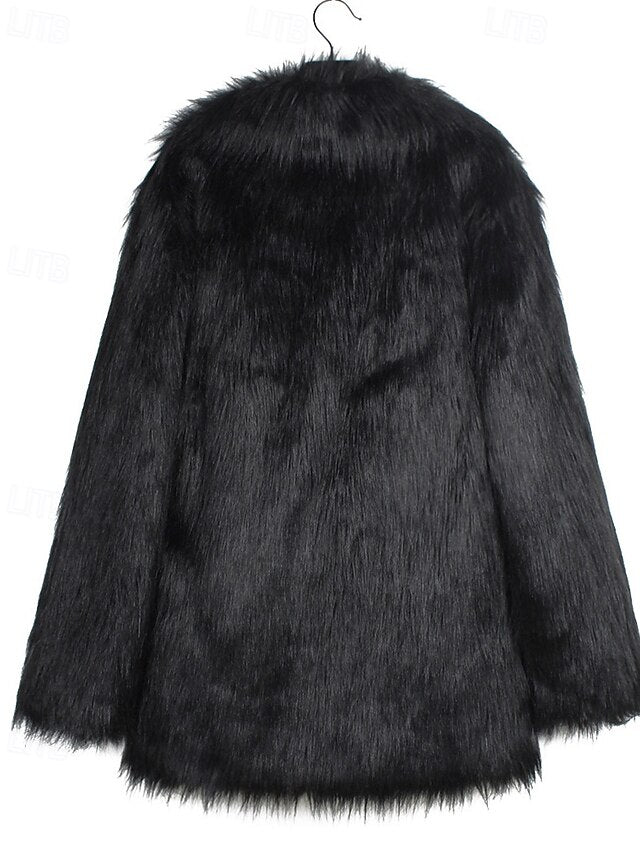 Women's Faux Comfortable Coat Warm Fur Furs