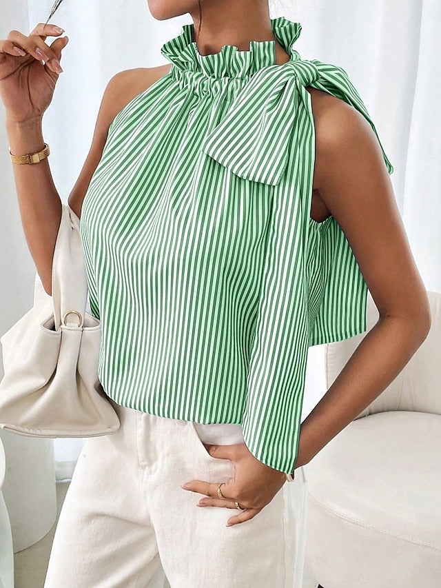 Women's Camisole Tank Top Print Striped Daily Casual