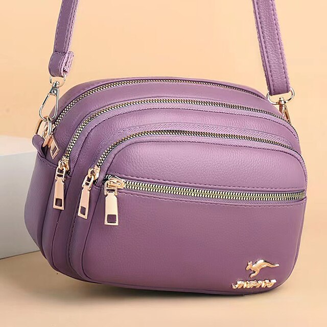 Crossbody Dome PU Bag Leather Shoulder Women's