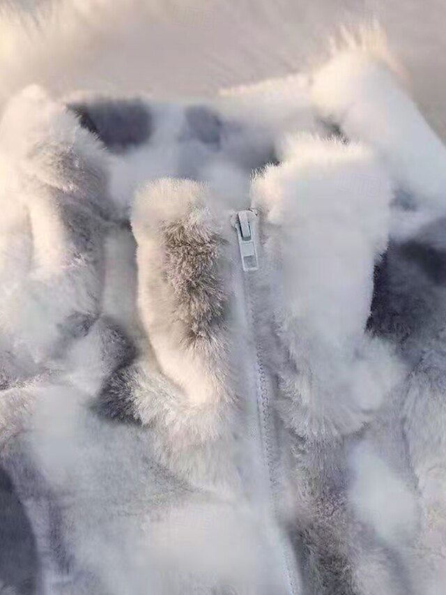 Jacket Faux Fur Coat Teddy Women's Warm Fleece