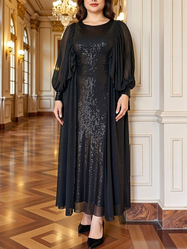 of Dress A-Line Black Mother Sparkle Plus Bride the Size