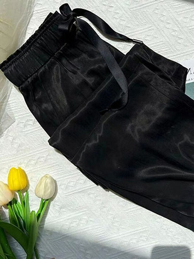 Women's Culottes Wide Leg Wide Leg Chinos Straight Elegant
