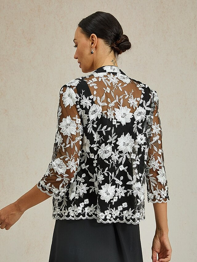 Women's Dressy Tops Lace Tops Floral Elegant Vintage High