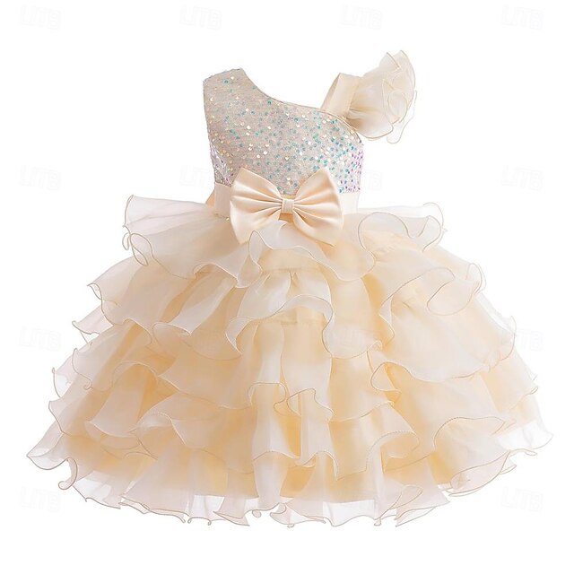 Gown Ball Flower Pageant Girls Dress Ruffle Wedding Party Kids