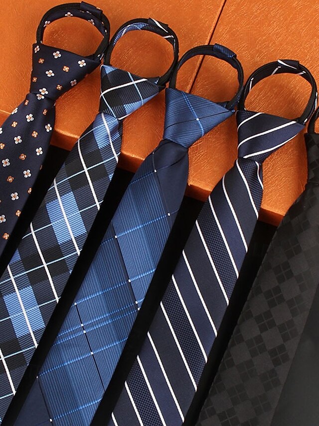 Pre-Tied Stripes Classic Zip - Men's Ties and Narrow