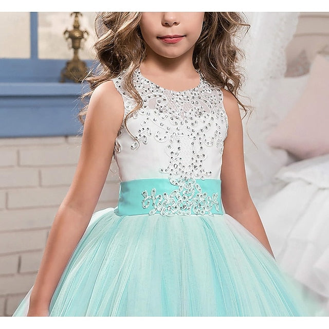 Flower Lace Girl Dress Formal Girls'