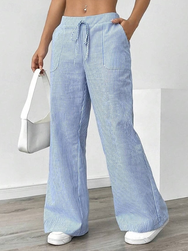 Women's Wide Leg Slacks Streetwear Casual Full Length