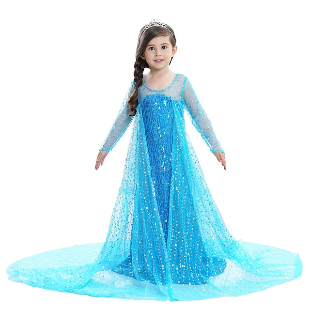 Princess Elsa Dress Movie Girls' Flower Frozen Girl