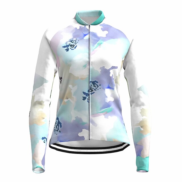 Women's Cycling Jersey Gradient Long Sleeve Bike Jersey Top