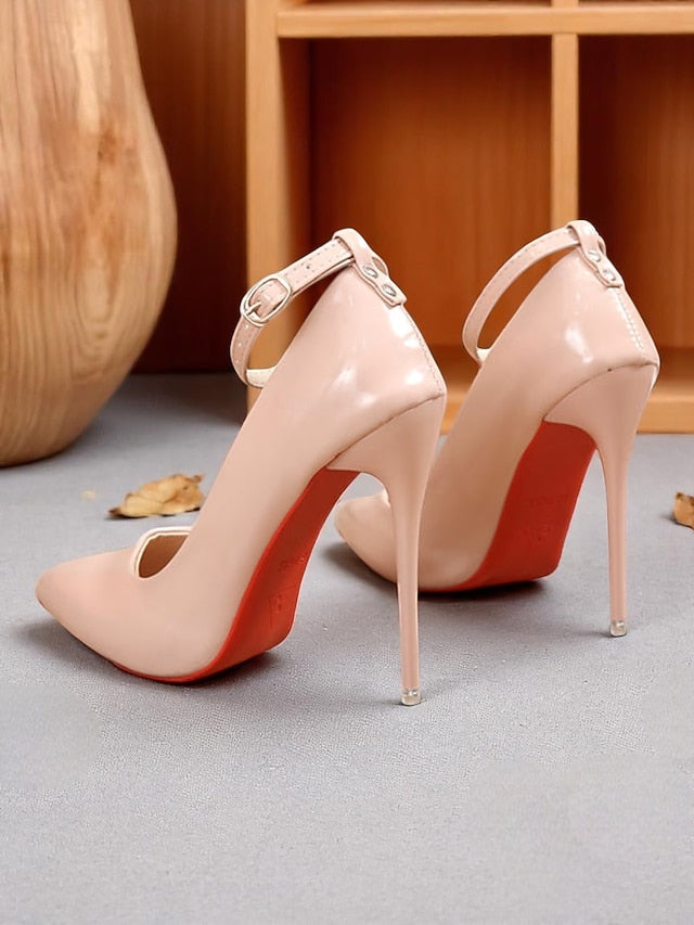 Ankle Women's Leather with Heels Stiletto Patent Black