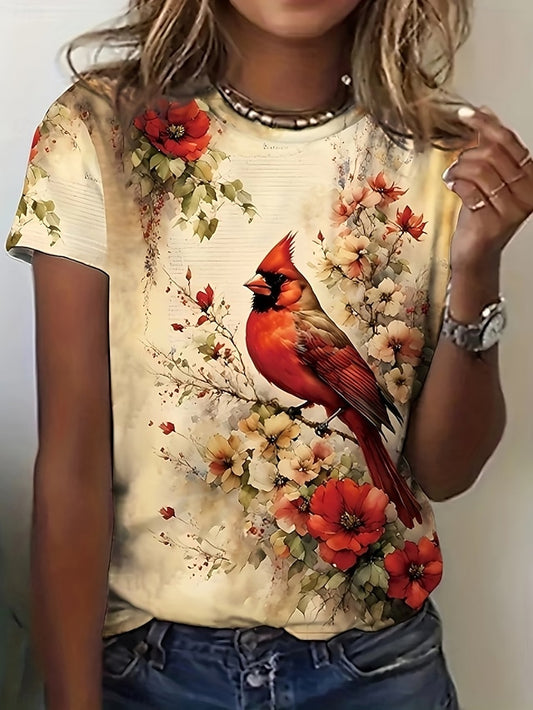Women's T Shirt Graphic Animal Plants Vintage Stylish