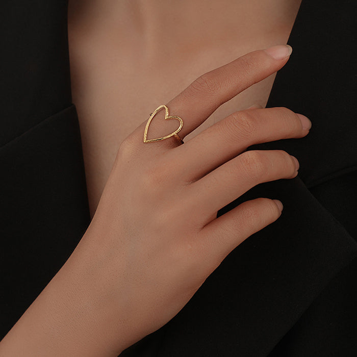 Luxury Gold Heart Ring