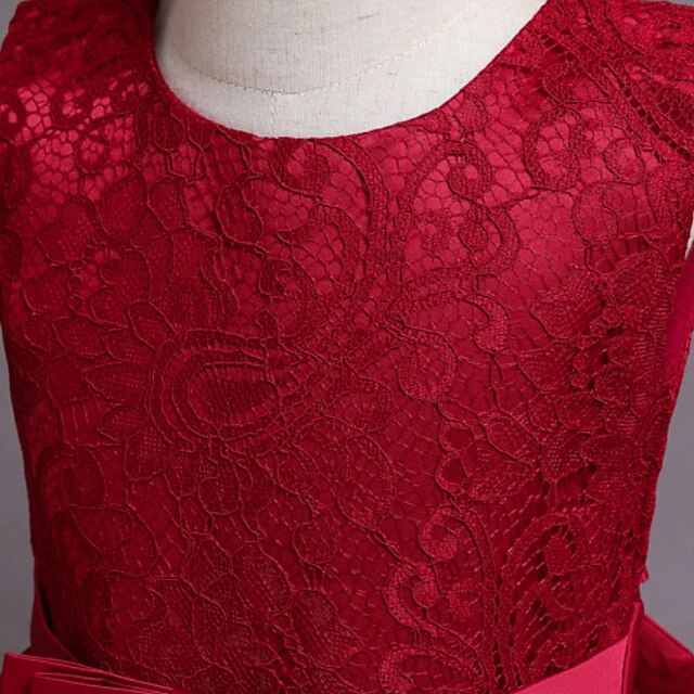 Kids Plain Dress Little Line Floral Girls' A Party