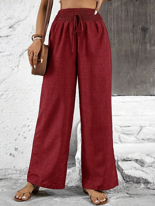 Women's Trousers Casual Pants Straight Vacation Fashion