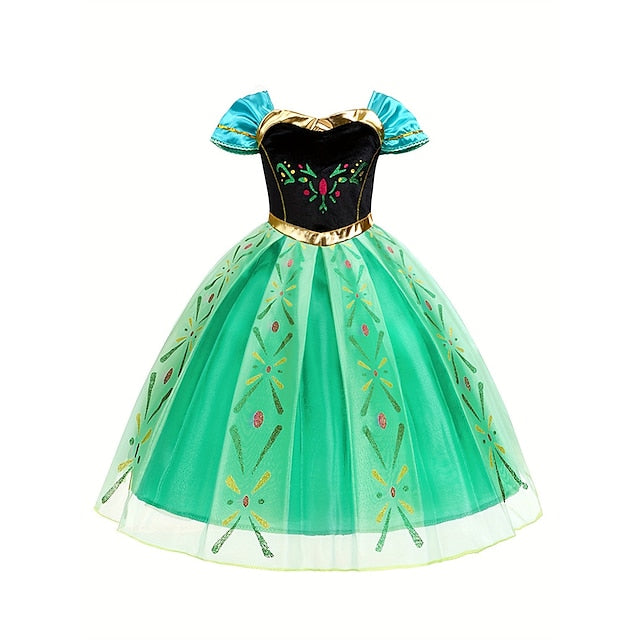 Fairytale Dress Party Frozen Princess Anna Theme Flower Girl