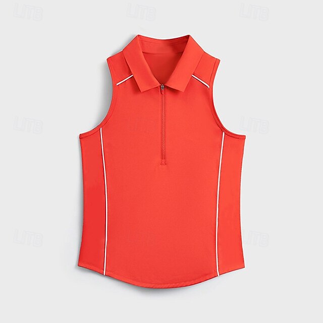 Women's Solid Colored Halter Top Sport Top Quarter Zip