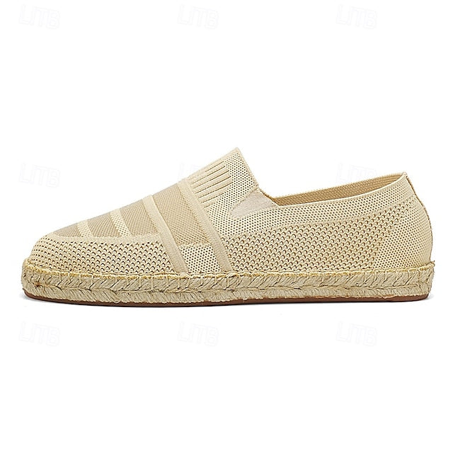 with Woven – Design Espadrilles Beige Men's Vacation