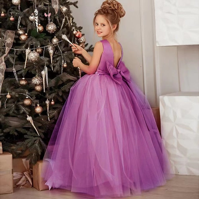 Flower Party Girls' Solid Dress Girl Kids Color