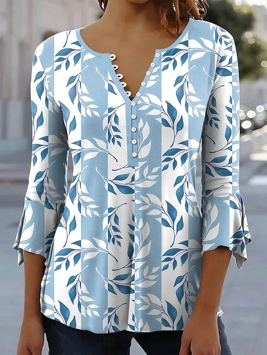Women's T-Shirt  Floral Graphic Elegant Stylish 3/4 Length