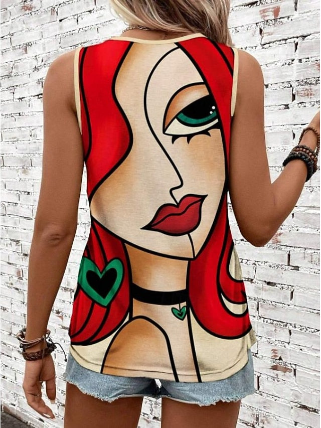 Women's Camisole Tank Top Vest Fashion Streetwear Striped