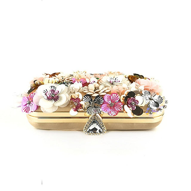 Clutch Flower Evening Women's – Floral Embellished 3D
