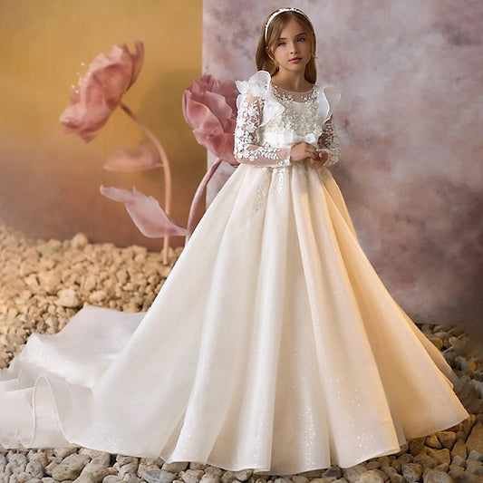 Color Party Girls' Communion First Solid Kids Dress